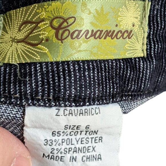 Z. Cavaricci womens 8 Blue/Black Corduroy Pants Size 6, M418-7613 - Picture 5 of 6